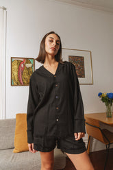 FRAYED AWAY LONG SLV SHIRT