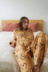 PEACE AND LOVE LONG SLEEVE SHIRT