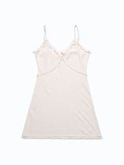 FRAYED SLIP DRESS