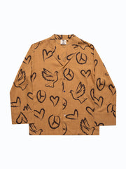 PEACE AND LOVE LONG SLEEVE SHIRT