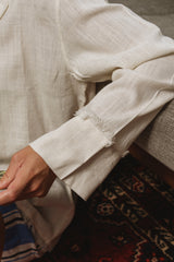 FRAYED AWAY LONG SLV SHIRT