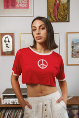 PEACE CROPPED TEE