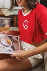 PEACE CROPPED TEE
