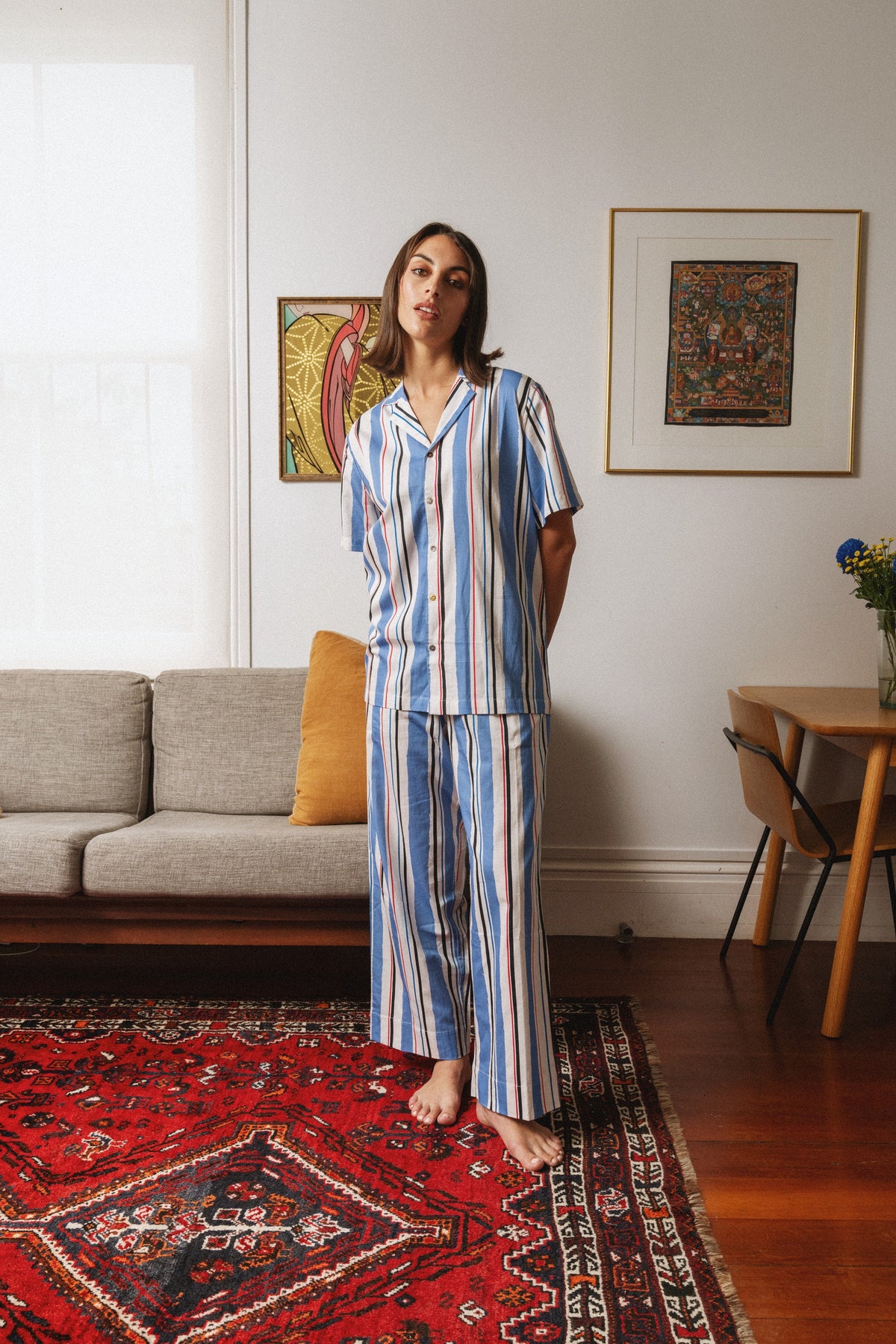 BAD CASE OF STRIPES SHORT  SLV SHIRT