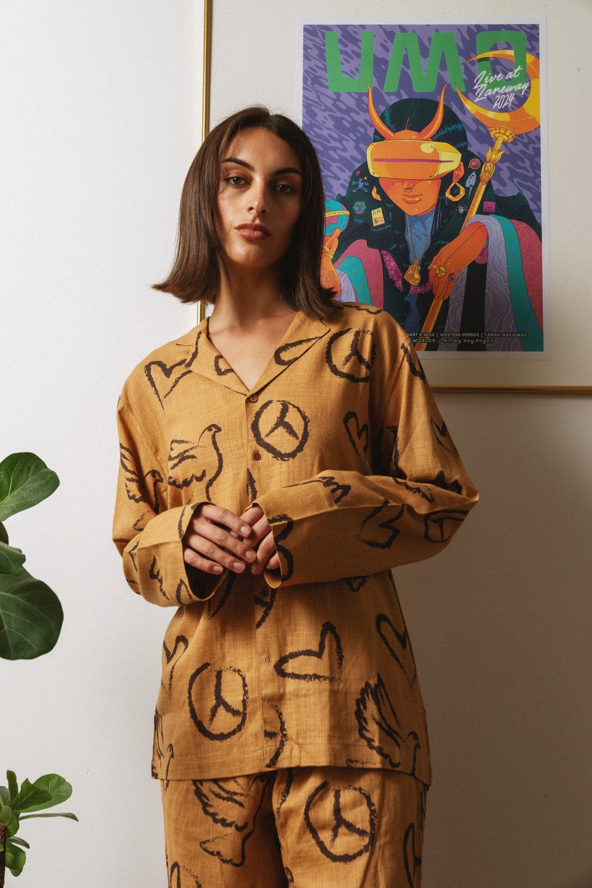 PEACE AND LOVE LONG SLEEVE SHIRT